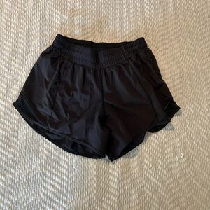 Lululemon Black Hotty Hot Shorts 4in Inseam